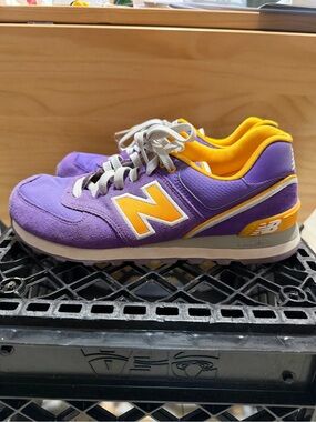 New Balance 2013 574 Women’s Purple & Yellow Classic Runner Sneakers